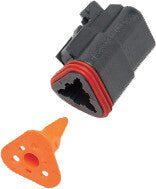 Namz Custom Cycle #DP-3B - 3-Wire Black Deutsch Plug & Wdglck Hd# 72113-94bk