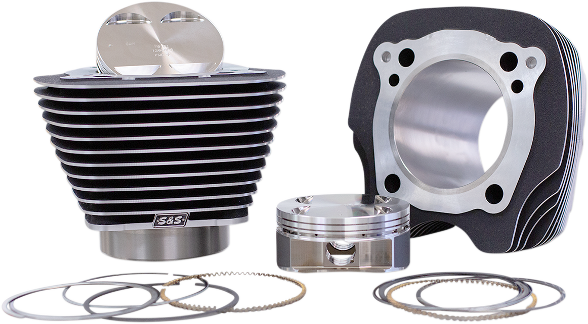 S&S Cycle 910-0625 - 124" Big Bore Cylinder Kit - M8 - Black