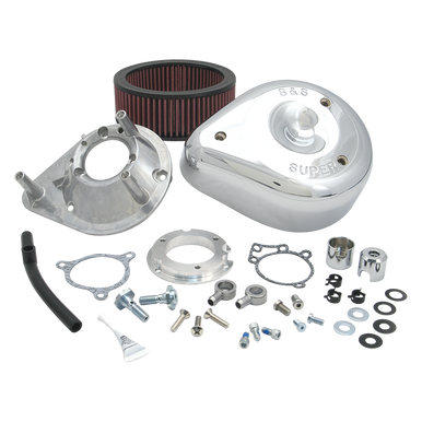 S&S Cycle 106-2091 S&S Cycle 08-17 Tri-Glide/CVO Stock-Bore Throttle By Wire Models Teardrop Air Cleaner Kit - Chrome