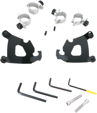 Memphis Shades #MEB1996 - Cafe Mounting Kit - Black - XL 48