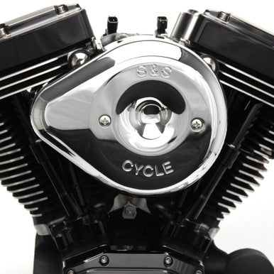 S&S Cycle 170-0768 S&S Cycle 1999+ BT w/ Super E/G Carb Stealth Air Cleaner Kit w/ Chrome S&S Teardrop
