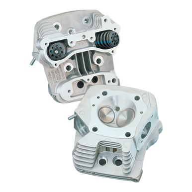 S&S Cycle 90-1015 S&S Cycle 84-99 BT 83cc Cylinder Head Kit For S&S 4in Bore - Natural Aluminum Finish