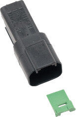 Namz Custom Cycle #DR-2B - 2-Wire Black Deutsch Rcptcl & Wdglck Hd# 72102-94bk