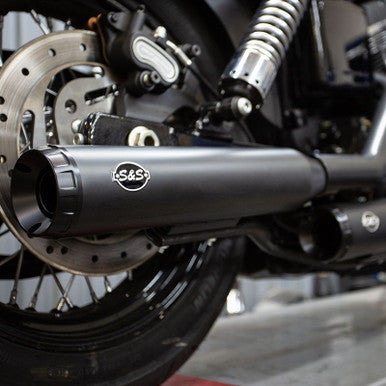 S&S Cycle #550-0721 - Muffler, Kit, Grand National, 3.25", Black, 1995-2009 Dyna