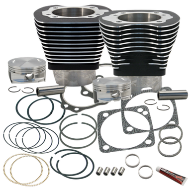 S&S Cycle 910-0224 S&S Cycle 84-99 BT 4 1/8in Bore Cylinder & Pistons Kit For S&S V124 Engine - Wrinkle Black