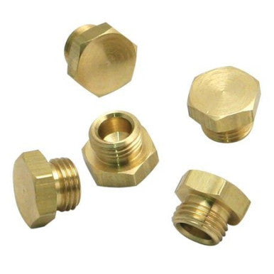 S&S Cycle 11-2092 S&S Cycle Bowl Plug Threaded Brass - 5 Pack