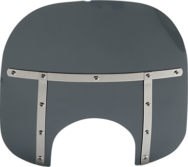 Memphis Shades #MEM35210 - Fats Windshield - 15" - Headlight - Dark Black Smoke