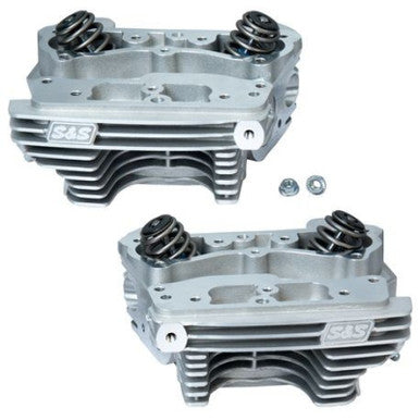 S&S Cycle 90-1360 S&S Cycle 84-99 BT Super Stock Cylinder Heads - Wrinkle Natural Aluminum Finish