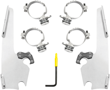 Memphis Shades #MEK2036 - Batwing - Mounting Kit - Polished - FXLR