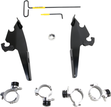 Memphis Shades #MEB2004 - Batwing - Mounting Kit - Black - XL883