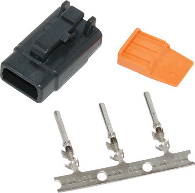 Namz Custom Cycle #MDP-3B - Deutsch Dtm 3-Pin Black Plug W/3 Trmnls/Wdglck Hd74113-98bk