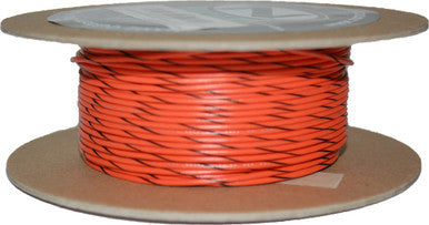 Namz Custom Cycle #NWR-30-100 - #18-Gauge Orange/Black Stripe 100' Spool Of Primary Wire