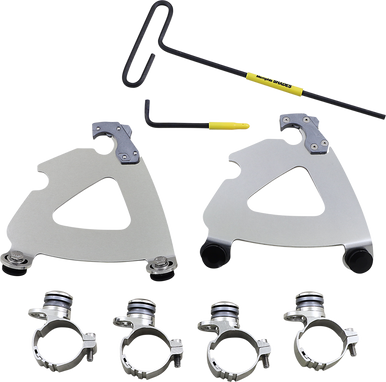 Memphis Shades #MEK2064 - Road Warrior Trigger-Lock Mounting Kit - Polished - XL