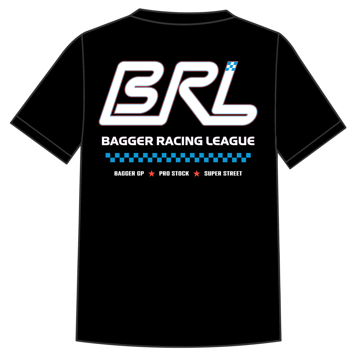 Bagger Racing League Black T-Shirt - Race BRL