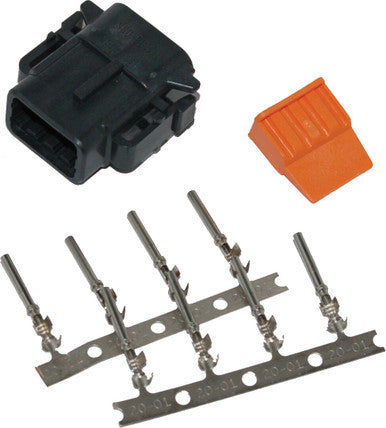 Namz Custom Cycle #MDP-8B - Deutsch Dtm 8-Pin Black Plug W/8 Trmnls/Wdglck Hd74118-98bk