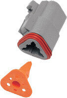 Namz Custom Cycle #DP-3G - 3-Wire Grey Deutsch Plug & Wdglck Hd# 72133-94gy