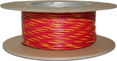 Namz Custom Cycle #NWR-24-100 - #18-Gauge Red/Yellow Stripe 100' Spool Of Primary Wire