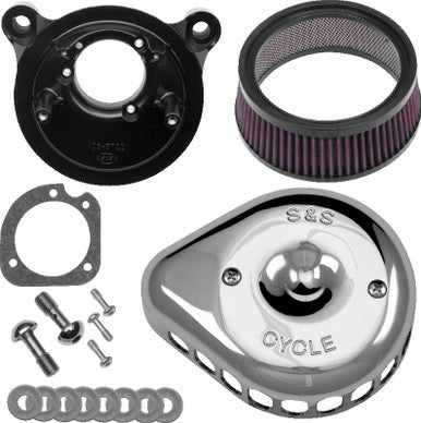 S&S Cycle 170-0449 S&S Cycle 91-06 XL w/ Stock CV Carb Chrome Mini Teardrop Stealth Air Cleaner Kit