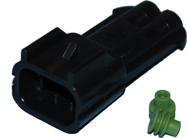 Namz Custom Cycle #NDP-38062 - Delphi-Packard Weatherpack 2-Wire Male Connector