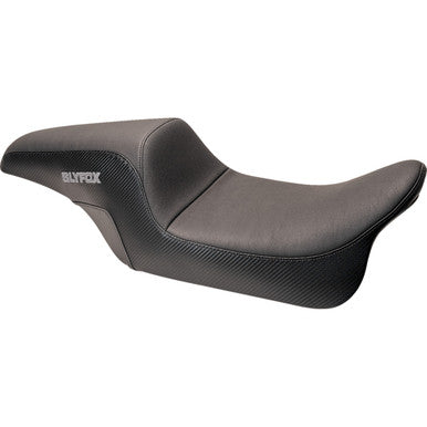 Slyfox #0801-1615 - Drifter Seat - Gray Logo - Smooth Vinyl - Carbon Fiber - FL '08-'23