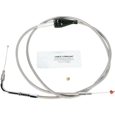 Barnett #10230410048 - Stainless Steel Idle Cable - Cruise - +8" - '96-'01 Touring