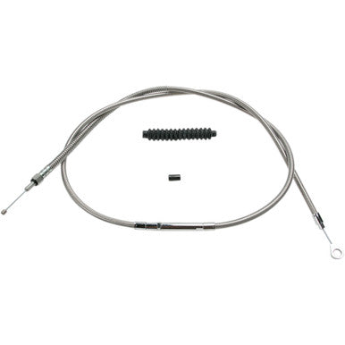 Barnett #102301000706 - High-Efficiency Stainless Steel Clutch Cable for Harley-Davidson - +6" - Dyna/Softail