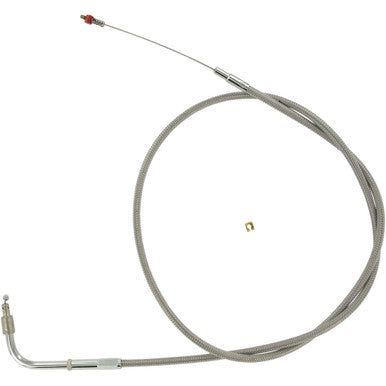 Barnett #102304001506 - Stainless Steel Idle Cable - +6" - Dyna/FXR/Softail