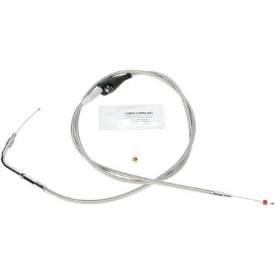 Barnett #102304100410 - Stainless Steel Idle Cable - +10" - '96-'01 Touring
