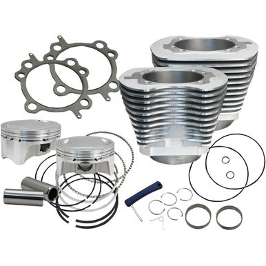S&S Cycle #910-0480 - 107" Big Bore Cylinder Kit - Silver - Twin Cam