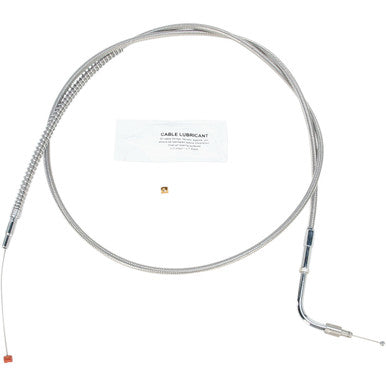 Barnett #10230400178 - Stainless Steel Idle Cable - +8" - '96-'01 Touring