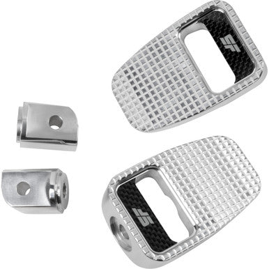 Slyfox #SF-904-02-2 - Foot Pegs - Silver Polished - Rear
