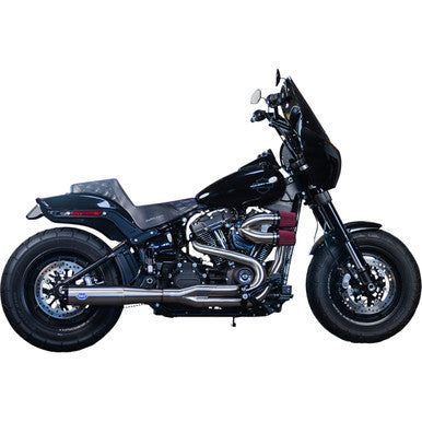 S&S Cycle #550-0996B - 2-into-1 Superstreet Exhaust System - 50 State - M8 Softail - Stainless Steel
