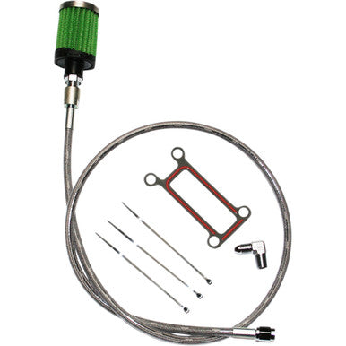 Feuling Parts #3075 - Oil Tank Breather Kit - Stainless - 99'-01' Touring