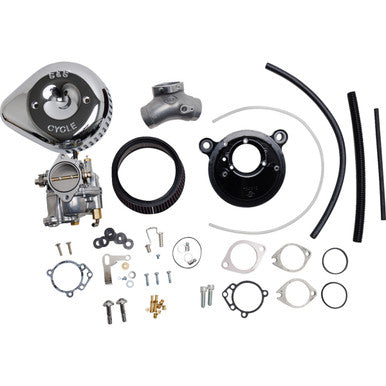 S&S Cycle #110-0152 - Super G Carburetor with Stealth Air Cleaner Kit - Chrome - Twin Cam
