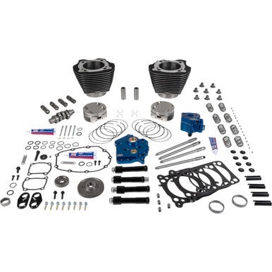 S&S Cycle #310-1399A - Power Pack - Oil Cooled - 496 Gear Drive - Wrinkle Black w/Highlight - M8