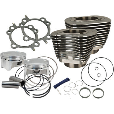 S&S Cycle #910-0646 - 4" Big Bore Bolt-In Sidewinder® Cylinder Kit - 100" - Black