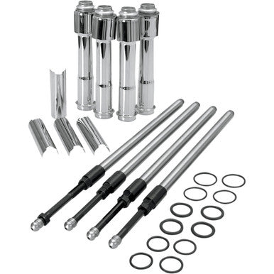 S&S Cycle #930-0023 - Quickee Pushrod Kit with Chrome Covers - XL