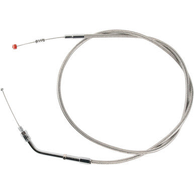 Barnett #102304000506 - Stainless Steel Idle Cable - +6" - '88-'95 Sportster