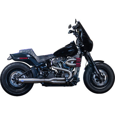 S&S Cycle #550-1099 - 2-into-1 Superstreet Exhaust System - Brushed Stainless Steel
