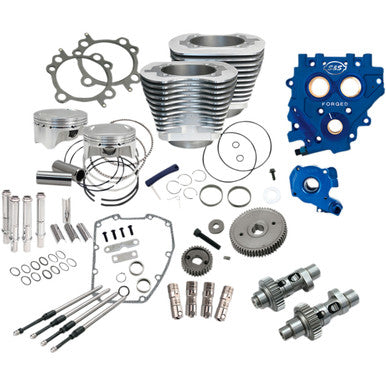 S&S Cycle #330-0667 - 110" Power Package Performance Kit - Gear Drive - Silver