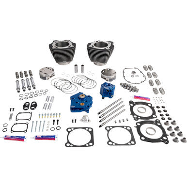 S&S Cycle #310-1401A - Power Package - Water Cooled - 496 Chain Drive - Wrinkle Black w/Highlight - M8