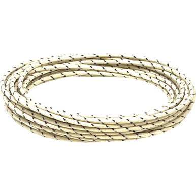 Namz #NCBW-90 - Cloth-Braided Wire - 25' Spool - 16-Gauge - White/Black