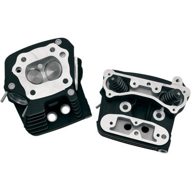 S&S Cycle #106-4570 - Performance Replacement Head - Low Compression (82 cc) - Wrinkle Black - Evolution Big Twin