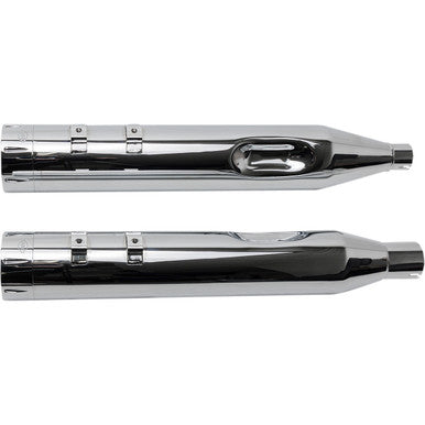 S&S Cycle #550-0669 - 4-1/2" MK45 Performance Mufflers - Chrome Tracer