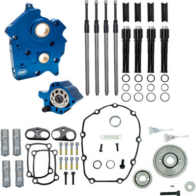 S&S Cycle #310-1260 - Cam Chest Kit without Cams - Gear Drive - Water Cooled - Black Pushrods - M8
