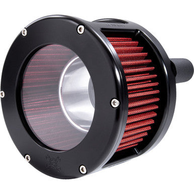Feuling Parts #5424 - BA Race Series Air Cleaner Kit - Black Anodized - Red Filter
