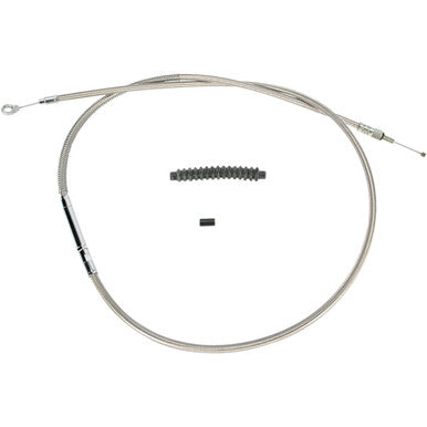 Barnett #102301000508 - High-Efficiency Stainless Steel Clutch Cable for Harley-Davidson - +8" - '89-'06 Touring