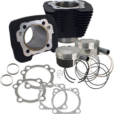 S&S Cycle #910-0692 - Cylinder Kit - 1200 cc Conversion - 11.2:1 Compression Ratio - Wrinkle Black - XL