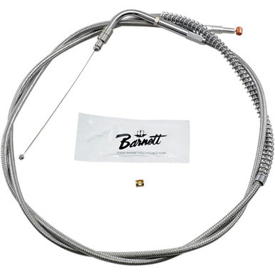 Barnett #102303002010 - Stainless Steel Throttle Cable - +10" - '96-'01 Touring