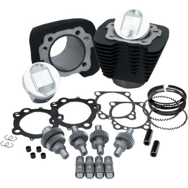 S&S Cycle #910-0701 - Hooligan Kit - 1200 cc to 1250 cc - Wrinkle Black - Sportster